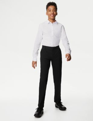 Boys' Slim Leg Longer Length School Trousers (2-18 Yrs)