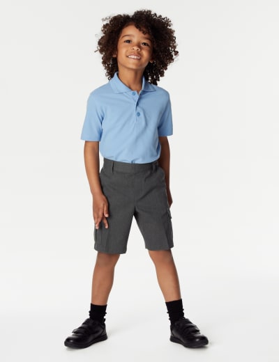 2pk Boys Skinny Leg School Shorts 2 14 Yrs M S Collection M S