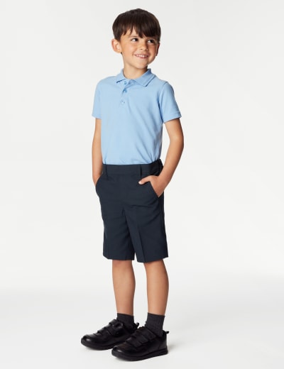 2pk Boys Slim Leg School Shorts 2 14 Yrs M S Collection M S
