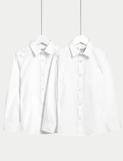 Slim fit non iron school shirts sales