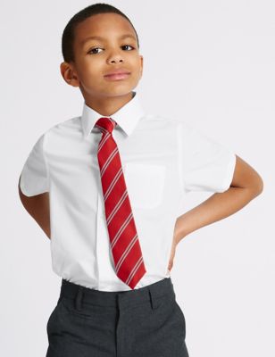 2 Pack Boys' Outstanding Value Easy to Iron Short Sleeve Shirts | M&S