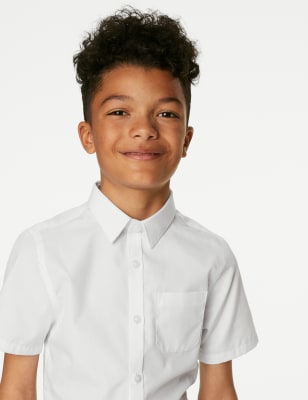 blue slim fit school shirts