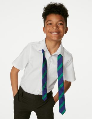 2pk Boys' Regular Fit Skin Kind™ School Shirts (2-18 Yrs)