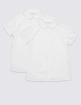 

Школьная блузка Easy to Iron с мелкой простроченной складкой (2 шт)