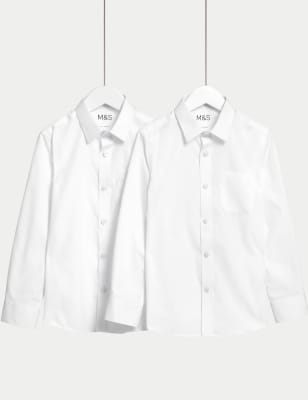 blue slim fit school shirts