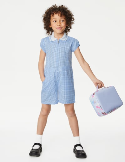 Girls school summer playsuit sale