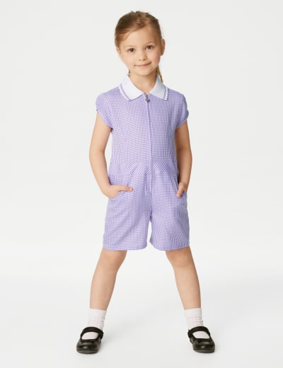 Girls school summer playsuit hotsell