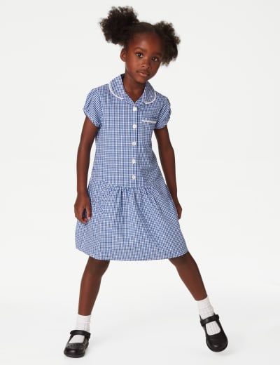 Plus fit gingham school dress best sale