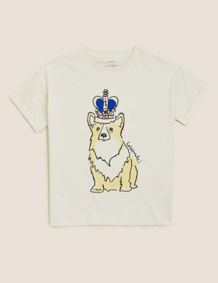 Pure Cotton Jubilee Dog Print T-Shirt (2-6 Yrs)