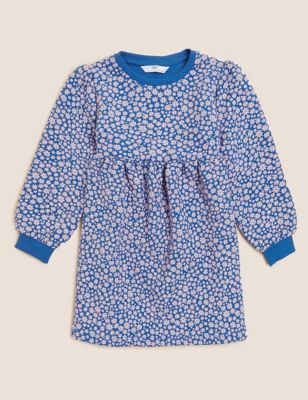 Cotton Rich Floral Quilted Dress (2-7 Yrs)