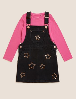 2pc Cotton Rich Star Pinafore Outfit (2 - 7 Yrs)