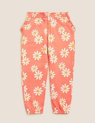 Pure Cotton Daisy Print Trousers (2-7 Yrs)