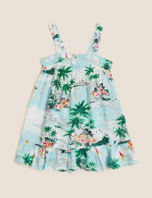 Tropical Print Dress (2-7 Yrs)