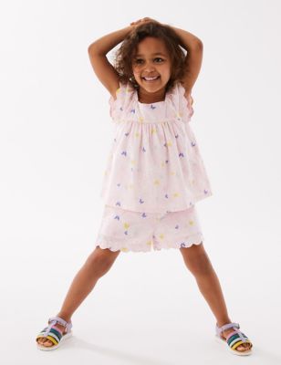 Pure Cotton Butterfly Print Outfit (2-7 Yrs)