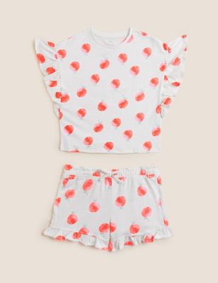Pure Cotton Fruit Print Top & Bottom Outfit (2-7 Yrs)