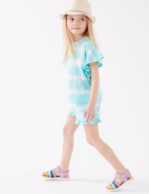 Pure Cotton Tie Dye Top & Bottom Outfit (2-7 Yrs)