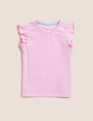 Pure Cotton Frill T-Shirt (2-7 Yrs)