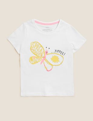 Pure Cotton Butterfly T-Shirt (2-7 Yrs)