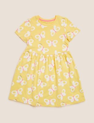 Pure Cotton Butterfly Dress (2-7 Yrs)