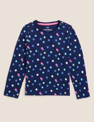 Pure Cotton Spotted Top (2-8 Yrs)