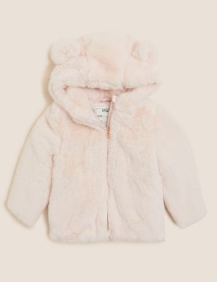 Faux Fur Hooded Jacket (2-7 Yrs)