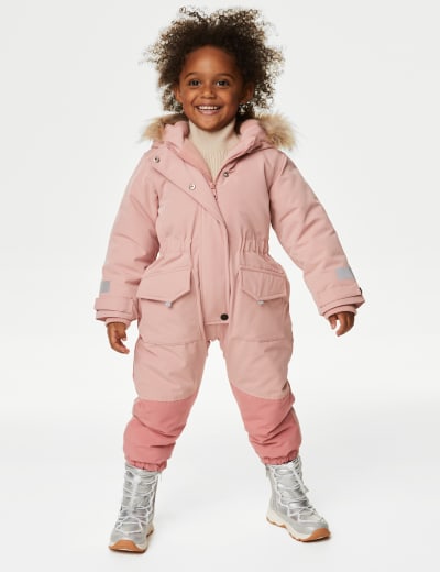 Girls shop footless snowsuit