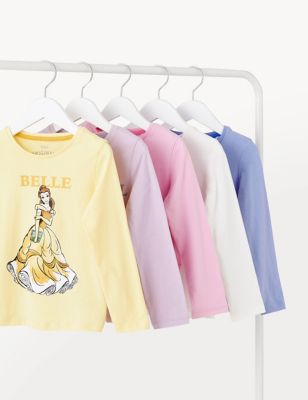 5pk Pure Cotton Disney Princess™ Tops (2-7 Yrs)