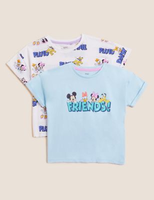 2pk Pure Cotton Minnie Mouse™ T-Shirts (2-7 Yrs)