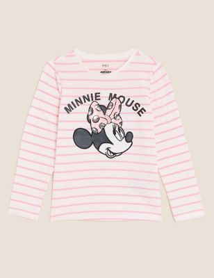 Pure Cotton Striped Minnie Mouse™ Top (2-8 Yrs)