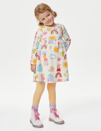 Cotton Rich Peppa Pig™ Top & Bottom Outfit (2-8 Yrs), M&S Collection