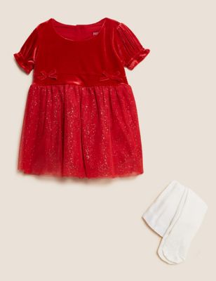 2pc Glitter Dress Outfit (0-3 Yrs)