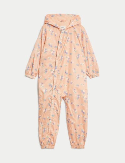 Floral Hooded Puddlesuit 0 3 Yrs M S Collection M S