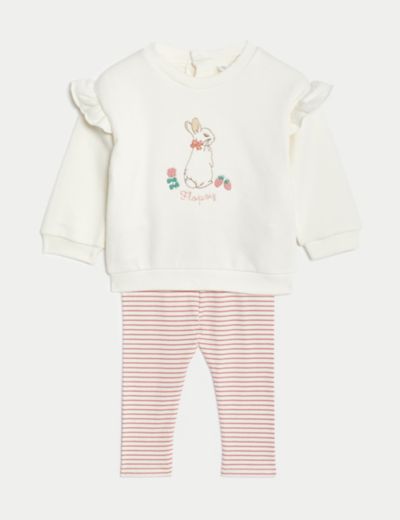2pc Cotton Rich Peter Rabbit™ Outfit (0-3 Yrs), M&S Collection