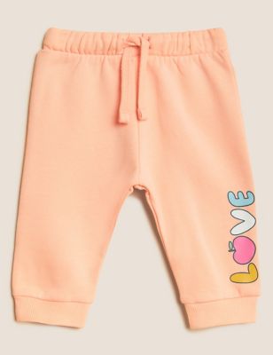 Cotton Rich Love This Day Slogan Joggers (0-3 Yrs)