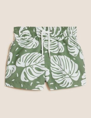 Palm Print Swim Shorts (0-3 Yrs)