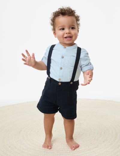 Pure Cotton Christening Romper 7 lbs 1 Yr M S Collection M S