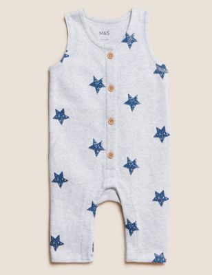 Cotton Rich Stars Dungarees (0 - 3 Yrs)