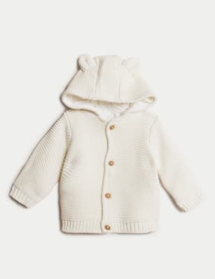 white newborn cardigan