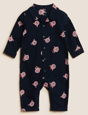 Pure Cotton Percy Pig™ Romper (0-3 Yrs)