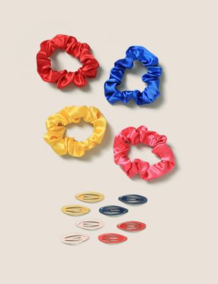 Kids' Rainbow Scrunchie and Clip Multipack