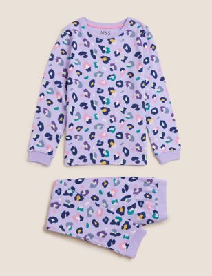 Cotton Rich Leopard Print Pyjamas (7-16 Yrs)