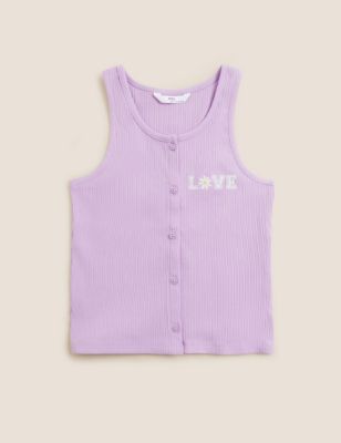 Mix & Match Cotton Rich Love Slogan Pyjama Top (6-16 Yrs)
