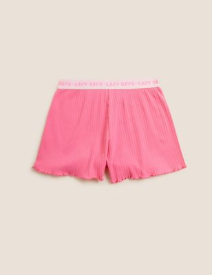 Mix & Match Cotton Rich Slogan Pyjama Shorts (6-16 Yrs)