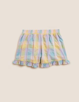 Mix & Match Cotton Rich Checked Pyjama Shorts (6-16 Yrs)