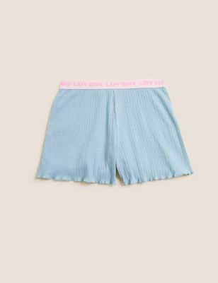Mix & Match Cotton Rich Slogan Pyjama Shorts (6-16 Yrs)