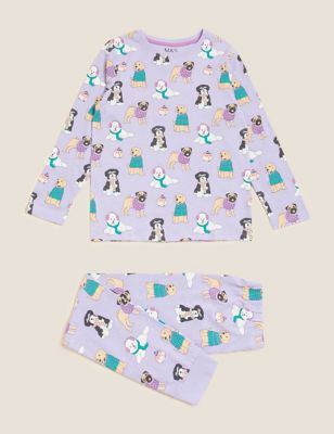 Pure Cotton Pets Pyjama Set (6 - 16 Yrs)