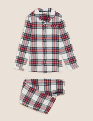 Pure Cotton Checked Pyjamas (1-16 Yrs)
