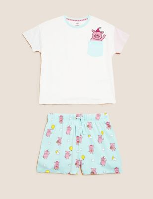 Pure Cotton Percy Pig™ Short Pyjamas (2-16 Yrs)