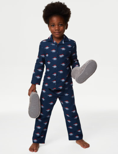 Personalised Kids Family Checked Pyjamas M S Collection M S