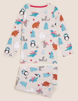Pure Cotton Animal Pyjamas (12 Mths - 7 Yrs)